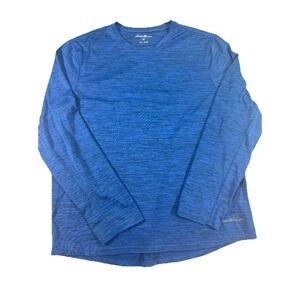Eddie Bauer Long Sleeve Shirt M Blue Heather Performance‎ Activewear Top